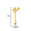Brincos de clipe unissex criativos e modernos, ear cuffs de cone pontudo, tarrachas de florzinhas, joias Henson, brincos de piercing