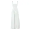 Vestido Branco com Renda Retro Francesa Costura Feminino Verão 2025 Novo Colete Modelador de Cintura Espinha de Peixe Vestido