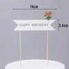 Mesa de Postres Niños Bebé Princesa Bola de Pelo Decoración de Pastel Inserto Feliz Cumpleaños Set de Enchufe Celebridad de Internet