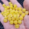 Pedra de Quartzo Jade Amarelo Contas de Abóbora de Jade Contas Redondas Contas Soltas de Jade Contas de Gourd da Sorte Amarelo Óleo de Frango Pulseira Acessórios de Joias Contas de Jade