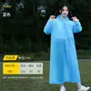Capa de chuva descartável espessada para caminhadas ao ar livre, proteção para tempestades de corpo inteiro, poncho longo portátil para uso externo