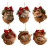 Colgante Ardilla Castaña Decoraciones Navideñas Erizo Acrílico Árbol de Navidad Transfronterizo Impresión Plana 2D Colgante Nuevo