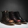 2023 otoño e invierno nuevas botas Martin para pareja para hombre retro punta redonda botas de cuero moda juventud piel de vaca botines para hombre Martin