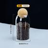 Botella Expositora de Granos de Café y Té de Flores y Frutas Frasco de Vidrio de Borosilicato Alto Frasco Sellado Vidrio Resistente al Calor Frasco Redondo de Almacenamiento Frasco para Té