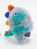 Chapéu de Inverno Infantil Fofo Desenho Animado Dinossauro Chapéu de Pelúcia Espessado à Prova de Vento Quente Chapéu de Proteção para Orelhas de Bebê Chapéu Pulôver