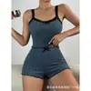 Conjunto de Casa para Mujer Transfronterizo para Primavera y Verano, Top Camisola con Lazo y Shorts Conjunto de Dos Piezas para Dormir, Se Puede Usar Afuera, Estilo Delgado para Invierno