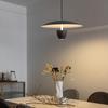 Lustre de restaurante moderno simples Black Knight Island Bar Counter UFO Chandelier 2024 minimalista criativo mesa redonda lâmpada de sala de jantar