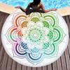 Toalha de Praia Redonda Transfronteiriça Microfibra e Franja Toalha de Banho Tapete de Yoga Série Mandala Toalha de Praia