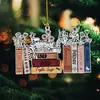Pingente de Livro de Novo Produto Transfronteiriço, Pingente de Natal em Acrílico, Decoração de Árvore de Natal, Pingente Decorativo