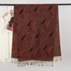 Xale Outono Transfronteiriço Caxemira Imitada Mulheres Quente Inverno Quente Cachecol Estampado Cachecol Feminino Design Jacquard Caju