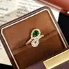 Anillo Abierto Vintage de Piedras Preciosas de Colores Estilo Francés Rubí para Mujer, Diseño de Nicho de Lujo Ligero, Anillo para Dedo Índice con un Toque de Alta Gama y Joyería Elegante