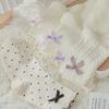 Calcetines de Algodón Puro para Mujer, Estilo Delgado de Verano con Lazo, Calcetines Holgados Estilo Japonés, Transpirables, Absorbentes de Sudor, Versátiles de Media Pantorrilla, Zhuji