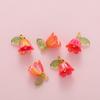 Acessórios para joias DIY de 1,5 cm, lírio perolado, orquídea colorida, folhas tridimensionais, flor, pulseira, chaveiro, pingente de colar