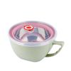 Directo de fábrica 304 estilo coreano acero inoxidable engrosado tazón para fideos instantáneos estudiante doble capa sellado conservación fresca tazón regalo