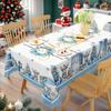 Toalha de Mesa de Natal Transfronteiriça com Estampa de Tecido Novo, Impermeável e à Prova de Poeira, Decoração de Feriado, Toalha de Mesa de Natal