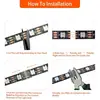 Tira de Luces de Flujo de Agua Sinfónico de 3 Pines 8/10mm Conector de Cristal Transparente Hebilla sin Soldadura Hebilla de Esquina de 90 Grados