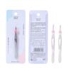 Pinzas para Cejas de Acero Inoxidable Lmltop de Boca Oblicua y Boca Plana Antideslizantes Herramienta para Depilar Cejas Paquete Individual Venta al por Mayor A011