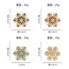 Novo Produto Explosivo Broche de Floco de Neve Giratório Criativo Adesivo para Geladeira Dourado Galvanizado Diamante Alto Senso Pequeno Decoração de Crowdsourcing