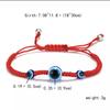 Joyería explosiva transfronteriza Palma doble cuentas redondas ojos azules ojo turco cuerda roja de la suerte pulsera ajustable tejida a mano