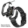 Adequado para Apple Watch S10/7/6/Ultra Caixa Pequena Quadrada de Aço Cinco Moedas Pulseira Integrada 41/44/45/49mm