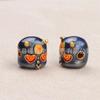 Prata S925 Contas de Transferência Vazadas Azul Queimado Cola com Furo Passante Contas Redondas Contas Separadoras Material para Fazer Pulseiras DIY Acessórios de Joia