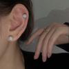 Aretes de Bola de Diamante de Arcilla Super Flash para Mujer, Simples, Compactos y Versátiles, Personalidad Diaria, Aretes de Pedrería Nicho