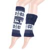 Calcetines navideños de lana gruesa de doble capa con forro polar, calentadores de piernas cálidos para invierno, calcetines apilados, calentador de pies de punto de cervatillo transfronterizo