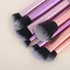 Conjunto de Pincéis de Maquiagem Portátil Arco-Íris de Novo Modelo Transfronteiriço com 8 Peças Feito em Henan, Incluindo Pincéis para Pó Solto, Blush e Sombras