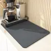 Máquina de Café Esterilla Drenante de Tierra de Diatomeas Encimera de Cocina Esterilla Absorbente de Agua de Secado Rápido Esterilla Aislante de Calor Anti-Escaldaduras Esterilla para Secar Platos