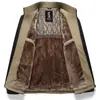 Invierno 2026 Nuevo Ropa de Algodón Gruesa y Cálida con Forro de Terciopelo para Papás de Mediana Edad y Mayores Chaqueta de Algodón con Cuello Alto Ropa de Abrigo para Hombre