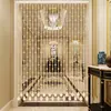 Cortina de Cuentas de Cristal para Separador de Sala de Estar, Entrada, Dormitorio, Baño, Cortina para Puerta sin Taladro, Decoración del Hogar Estilo Europeo, Cortina para Pasillo