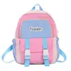 Mochila Infantil Unissex Estilo Coreano Patchwork Color Block Esportes ao Ar Livre Casual Leve Mochila Escolar para Bebê Nova Mochila Infantil