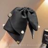 Vintage Satin Headwear Bow Hairpin High-grade Elegante Baixo Pontail Clipe Traseiro Cabeça Clipe Acessórios para o Cabelo Feminino