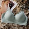 Cómoda Ropa Interior Sin Costuras de Látex Hueco Fijo de Gelatina para Mujer de Busto Pequeño con Soporte Push-up Transpirable Anti-caída