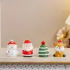 Enfeites de atmosfera natalina: Papai Noel, boneco de neve, decorações de mesa em formato de árvore de Natal, pequenos presentes de Natal