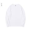 Camiseta de Cor Sólida com Gola Redonda e Mangas Longas para Homens, 100% Algodão, Roupas Femininas, Novo Estilo Outono 2026, Blusa de Pulôver Solta para Homens