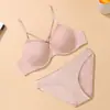 Comércio Exterior Sutiã Sexy Feminino, Lingerie Tipo Base, Minimiza Seios Grandes, Conjunto Sem Costura com Sustentação e Anti-Queda Atacado