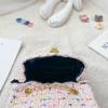 Bolso para niños, nuevo estilo coreano, estilo Chanel, bolso de cadena para niña, de lana con flores, mini bolso bandolera de moda.