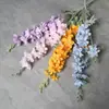 Delphinium Artificial de 2 Ramas con Acabado Afelpado, Delphinium Grande, Jacinto, Decoración para el Hogar, Accesorios para Fotografía de Bodas, Flores Artificiales al por Mayor