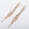 Pendientes de Estilo Étnico Vintage con Encanto Único, Incrustados con Diamantes y Borlas, Pendientes de Tachuela de Pedrería, Venta al por Mayor por Fabricante E414