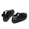 Sandalias de Talla Grande para Mujer Populares de Verano Europeas y Americanas Nuevas Punta Redonda Color Sólido Plataforma Suela Suave Romanas Zapatos de Playa Sandalias de Suela Gruesa