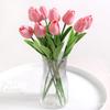 Ramo de Flores Artificiales Tulipanes de PU Flores Falsas Realistas de Alta Gama Accesorios para Atmósfera del Hogar Decoración de Ramo