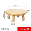 Taburete Redondo Pequeño en Liquidación, Mesa de Café para Sala de Estar, Taburete Bajo para Adultos, Taburete Pequeño para Niños, Taburete de Madera para el Hogar