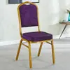 Silla de Comedor de Cuero Extra Grueso Roja Estilo Moderno Simple con Marco de Metal y Cojín Silla VIP para Banquete de Bodas Oficina