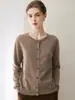 Versátil y elegante nuevo tejido de punto para otoño e invierno, 100% cachemira pura, cuello redondo, manga larga, suéter cálido y estilizado