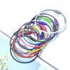 Llavero de color caramelo directo de fábrica cuerda de alambre pintada con color etiqueta ins cuerda de llave de dibujos animados para bolsa pintura