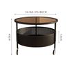 Mesa Pequeña Redonda de Vidrio Color Crema para Sala de Estar en Casa, Mesa Redonda Pequeña de Hotel Moderna, Mesa de Café de Vidrio Templado de Moda