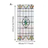 Pegatina Electrostática para Ventana Estilo Europeo Retro con Diseño de Planta Verde Fresca y Decoración Deslumbrante Láser, Película para Vidrio Bloqueadora de Luz y Protectora de Privacidad