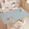 Mantel de color liso, lavable, impermeable, a prueba de aceite, resistente al calor, mantel para mesa de comedor, sensación de lujo ligero y alta gama, mantel para mesa de centro de sala de estar, protector de escritorio