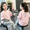 Camiseta de manga larga para niña 2026 primavera y otoño, top elegante para niñas pequeñas, aspecto de dos piezas, camiseta base de algodón puro para niños